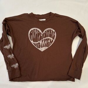 Abercrombie Kids Brown Long Sleeve Shirt - Size 11/12